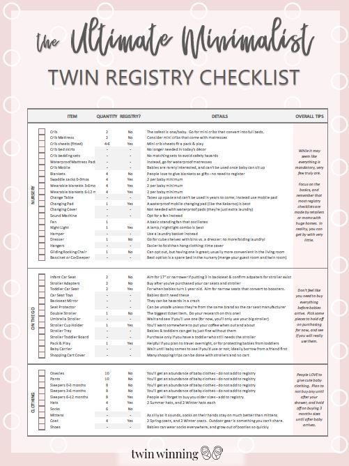 Newborn basics registry checklist – House Mix
