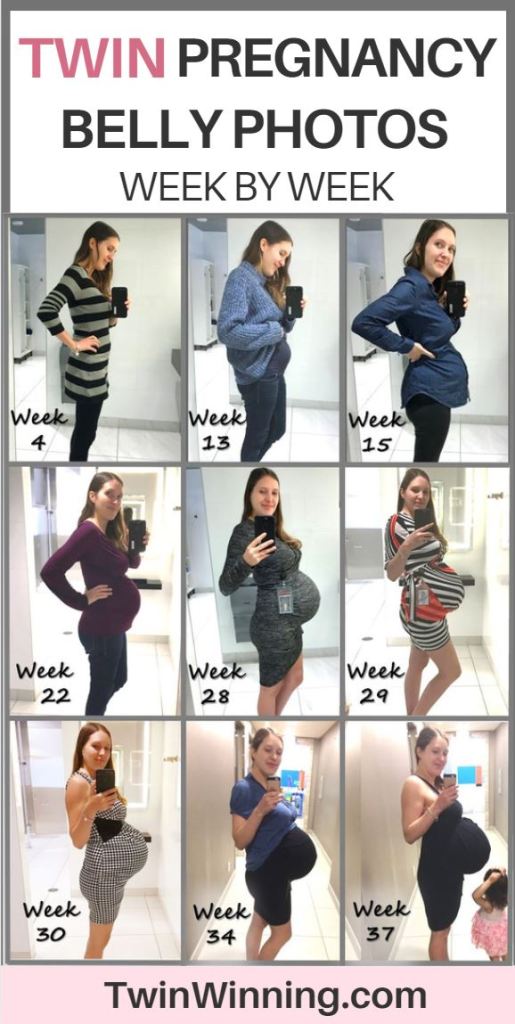 Twin Pregnancy Belly Week By Week Photos Twin Winning
